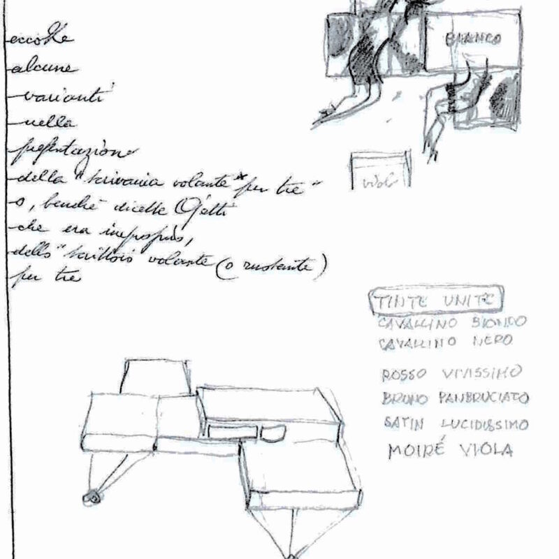 Lettera di Gio Ponti a Osvaldo Borsani