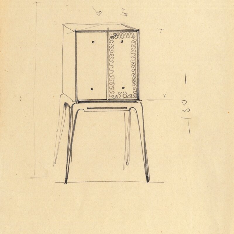 Mobile bar - matita su carta - 1940 - cm.22,5x28,5